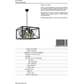 AVONNI AV-60127-4BSY Siyah Boyalı Modern Avize, E27, Metal, Cam, 45cm - 4