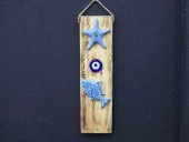 Tardan El Yapımı Ahşap-Seramik Anahtar Askısı Dikey - 2