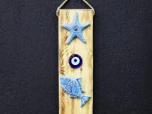 Tardan El Yapımı Ahşap-Seramik Anahtar Askısı Dikey - 4