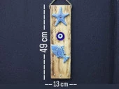 Tardan El Yapımı Ahşap-Seramik Anahtar Askısı Dikey - 5