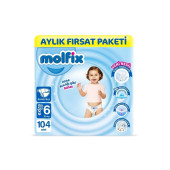 Molfix Bebek Bezi 6 Beden Extra Large Aylık Fırsat Paketi 104 Adet - 1