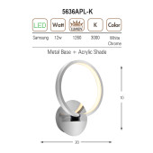 Özcan - 5636APL-K.01 K. Dekoratif Led Duvar Aplik - 2