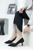 Feles Şeker Topuk Sindirella Taşlı Stiletto Kadın Topuklu Ayakkabı thumbnail 3