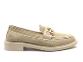 Feles Toka Taş Detaylı Triko Loafer Kadın Babet Ayakkabı thumbnail 5