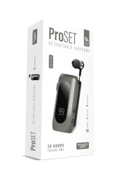 Powerway ProSet Mikrofonlu Yaka Askılı Şarj Göstergeli Makaralı Bluetooth Kulaklık - 1