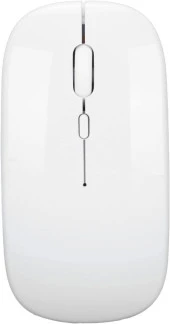 Apple iPad Pro 5. Nesil 12.9" Uyumlu Kablosuz Bluetooth Pilli Optik Mouse - Beyaz - 1
