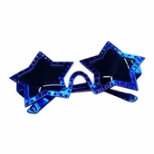 Mavi Renk Yıldız Şekil Parti Gözlüğü Retro 16X7 cm thumbnail 2