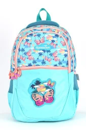 Elatae Ortopedik Çok Gözlü İlkokul Sırt Çantası ve Beslenme Çantası Seti Kelebek Desenli 1350 thumbnail 3