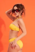 Sarı Reps Basic Tek Alt Bikini thumbnail 3