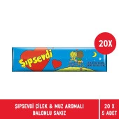 Şıpsevdi Çilek & Muz Aromalı Balonlu Nostaljik Sakız 25 gr - 20 Adet - 1