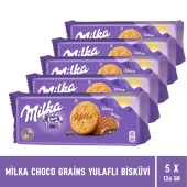 Milka Choco Grains Yulaflı Bisküvi 126 gr - 5 Adet - 3
