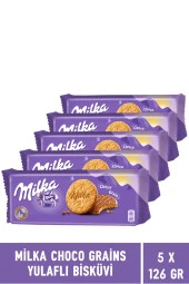 Milka Choco Grains Yulaflı Bisküvi 126 gr - 5 Adet - 4