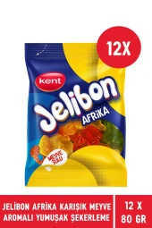 Jelibon Afrika Karışık Meyve Aromalı Yumuşak Şekerleme 80 gr - 12 Adet - 4