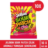 Jelibon Sour Patch Çilek Aromalı Yumuşak Şekerleme 160 gr - 10 Adet - 1