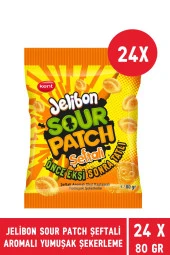 Jelibon Sour Patch Şeftali Aromalı Yumuşak Şekerleme 80 gr - 24  Adet thumbnail 4
