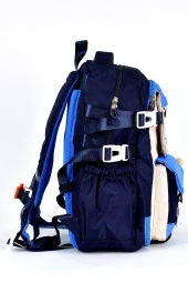 Elatae Ortopedik Lüks Kumaş Unisex Çok Gözlü Çocuk İlkokul Çantası Lacivert 1461 thumbnail 3