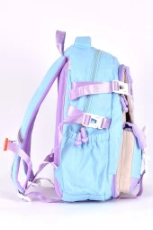 Elatae Ortopedik Lüks Kumaş Unisex Çok Gözlü Çocuk İlkokul Çantası Turkuaz 1461 thumbnail 3