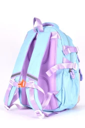 Elatae Ortopedik Lüks Kumaş Unisex Çok Gözlü Çocuk İlkokul Çantası Turkuaz 1461 thumbnail 5