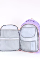 Elatae Ortopedik Lüks Kumaş Unisex Çok Gözlü Çocuk İlkokul Çantası Turkuaz 1461 thumbnail 6