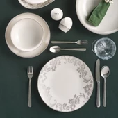 GÜRAL PORSELEN CAMELİA 54 PARÇA 12 KİŞİLİK  YEMEK TAKIMI GÜMÜŞ 65851 - 3