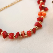 Kırık Mercan Taşı Doğal Taş Bileklik- Anka Gemstone - 2