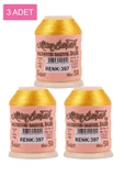 3 Adet Altınbaşak Oya ve Dantel İpi 20 gr - Royaleks - No: 397 - 1