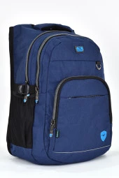 Elatae Unisex Ortopedik Çok Gözlü Günlük Seyahat Okul Sırt Çantası Lacivert 2238 thumbnail 1