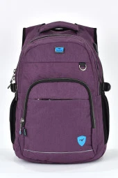 Elatae Unisex Ortopedik Çok Gözlü Günlük Seyahat Okul Sırt Çantası Mor 2238 thumbnail 2
