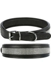 Köpek Boyun Tasması Deri Üzeri Taşlı 57-66cm 40mm L-xl Siyah 316105 - 2