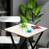 Eportatif Bahçe Masa Sandalye Bistro Takım Beyaz 1393 - 2