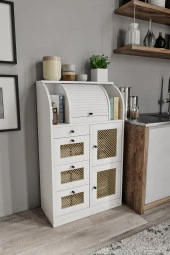 MERLİN MOBİLYA Astana 9 Bölmeli Kuru Bakliyat Saklama Kileri+ekmeklik - 1