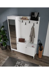 MERLİN MOBİLYA Kardelen 9 Bölmeli Aynalı Portmanto - 4