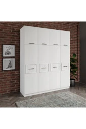 MERLİN MOBİLYA Diva Çok Amaçlı 8 Kapılı Elbise ve Yüklük Dolap - 1