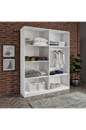 MERLİN MOBİLYA Diva Çok Amaçlı 8 Kapılı Elbise ve Yüklük Dolap - 2