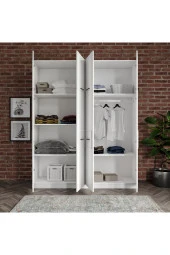 MERLİN MOBİLYA Diva Çok Amaçlı 8 Kapılı Elbise ve Yüklük Dolap - 4