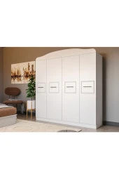 MERLİN MOBİLYA Line 4 Kapaklı 2 Çekmeceli 12 Bölmeli Dolap - 2