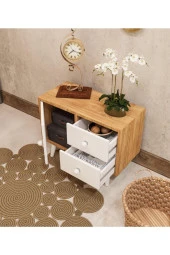 MERLİN MOBİLYA Suit 3 Bölmeli Beyaz Komodin - 2