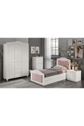 MERLİN MOBİLYA Mobilya Tokyo Beyaz Genç Odası ve Çalışma Masası - 2