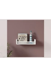 MERLİN MOBİLYA MİKRO DEKORATİF TEKLİ BEYAZ RAF - 2