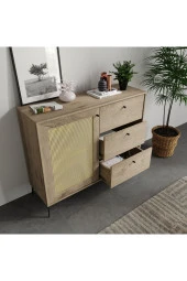 MERLİN MOBİLYA Diamond 3 Çekmeceli 5 Bölmeli Hazeran Konsol (120CM) - 4