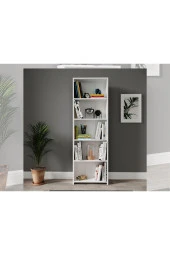MERLİN MOBİLYA Merlin Mobilya Mikro Dekoratif Kitaplık 5' BEYAZ - 1