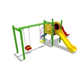 Çocuk Oyun Parkı İki Kaydıraklı, Salıncak İlaveli 6.5x4.5m - 3