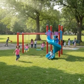 Çocuk Oyun Parkı BOS02S, Tek Kaydıraklı, Salıncak İlaveli thumbnail 1