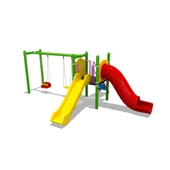 Çocuk Oyun Parkı İki Kaydıraklı, Salıncak İlaveli 6.5x4.5m - 1