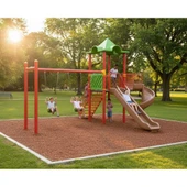 Çocuk Oyun Parkı Bir Kuleli, İki Kaydıraklı 5.5x4.5m thumbnail 11