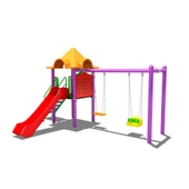 Çocuk Oyun Parkı BOS03, Bir Kuleli Bir Kaydıraklı 5.5x4.5m - 1