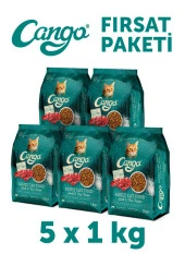 Cango Yetişkin Kedi Maması Kuzu Etli 1 Kg 5'li - 1