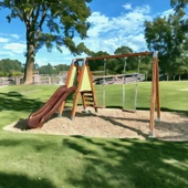 Ahşap Çocuk Parkı SG0938, Tek Kaydıraklı ve İkili Salıncaklı Model - 6