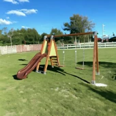 Ahşap Çocuk Parkı SG0938, Tek Kaydıraklı ve İkili Salıncaklı Model - 5