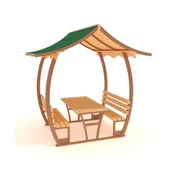 Japon Çatılı Piknik Masası PTB12M, Metal 8 Kişilik - 2